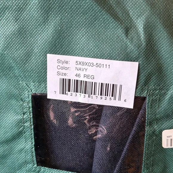 Men’s Orvis Dark Blue Sport Coat 100% Silk Size 46R NWOT With Garment Bag